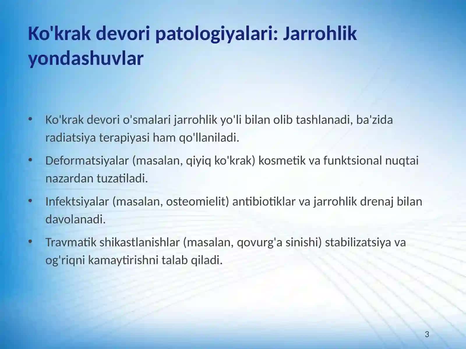 Ko'krak qafasi jarrohligidagi zamonaviy yondashuvlar 3