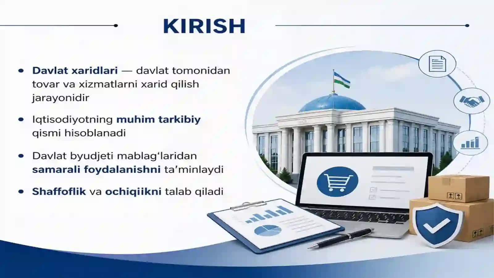 DAVLAT XARIDLARI TIZIMIGA INNOVATSIYA VA YANGI TEXNOLOGIYALARNI JORIY ETISH 3