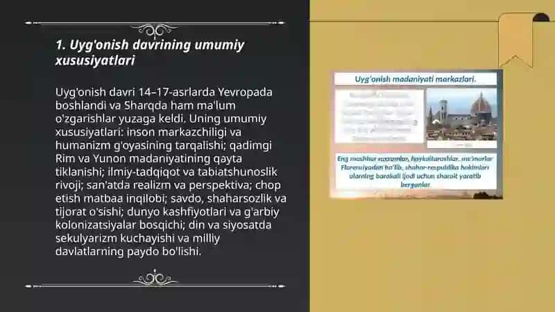 Sharq va Yevropa Uyg'onish davri 3