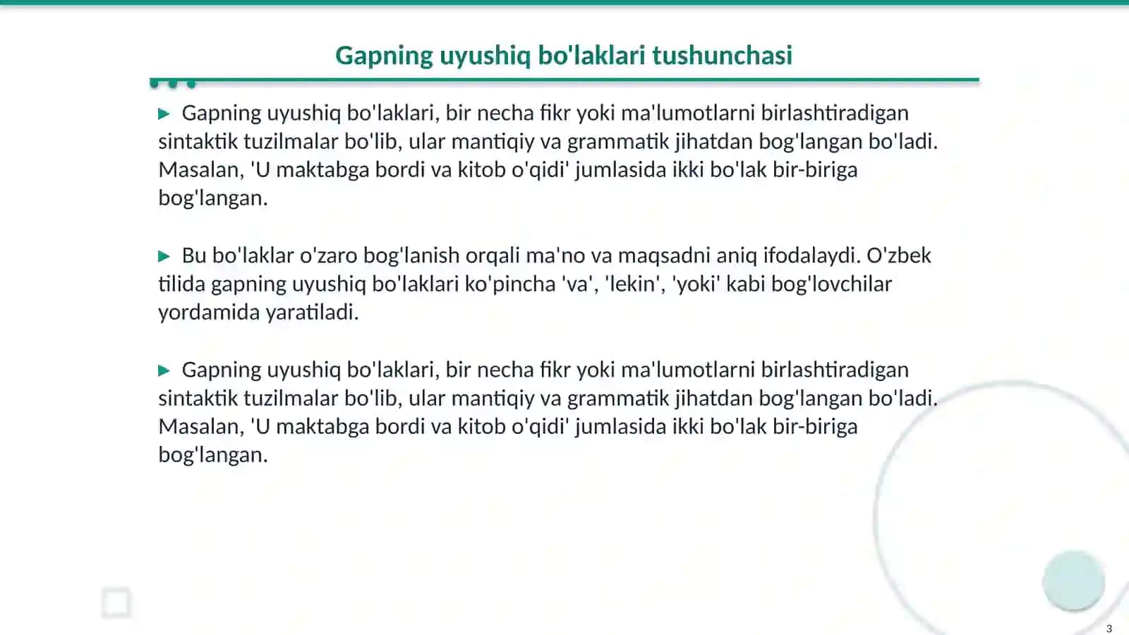 Gapning uyushiq bo'laklari 3