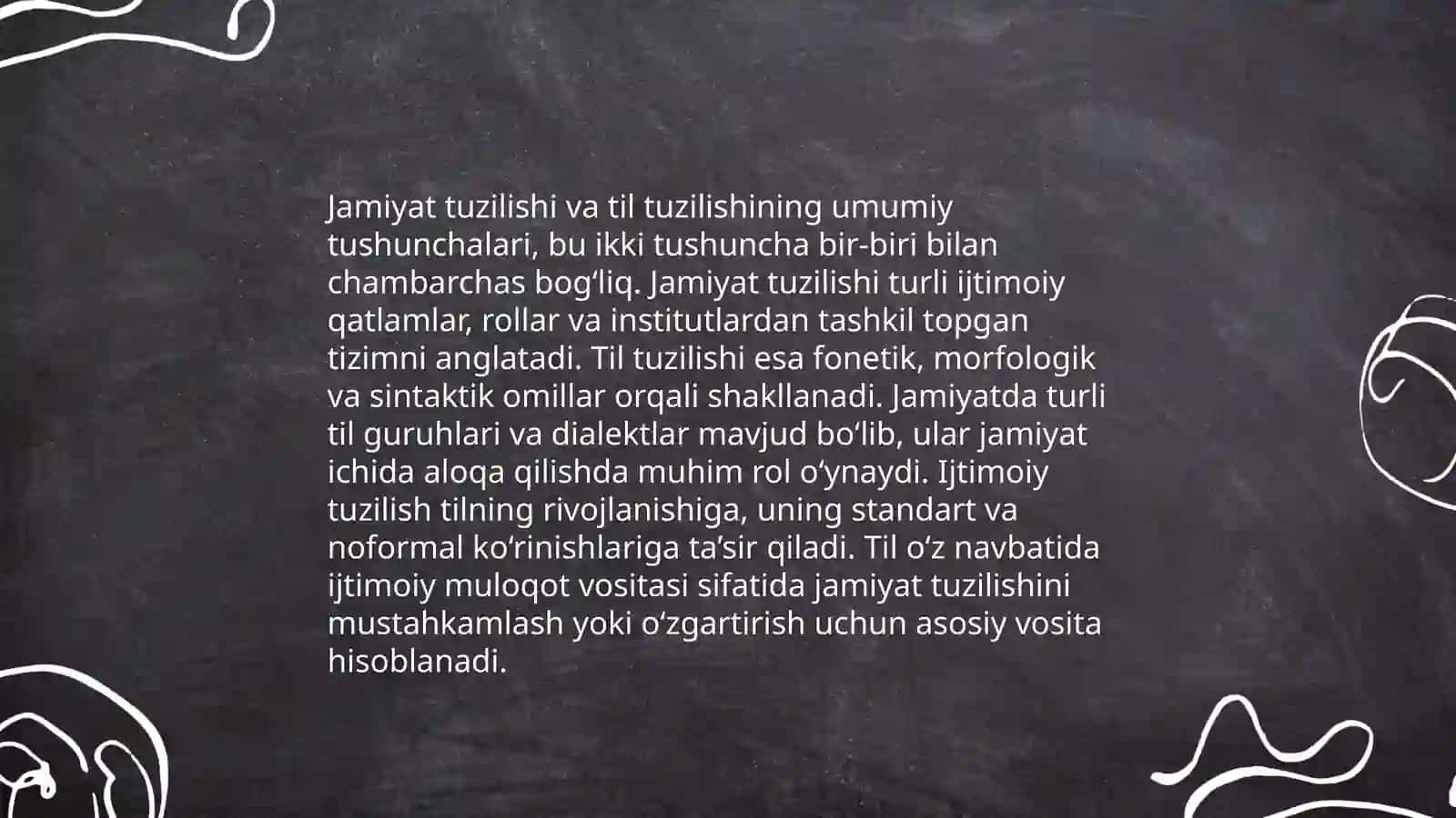 Jamiyat tuzilishi va til tuzilishi:korrelatsiya va differentsiatsiya 3