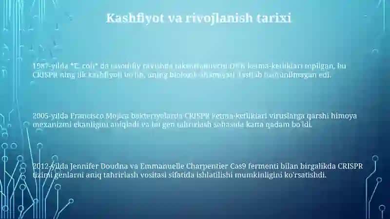 Genetik muhandislikda CRISPR texnologiyasining roli 3