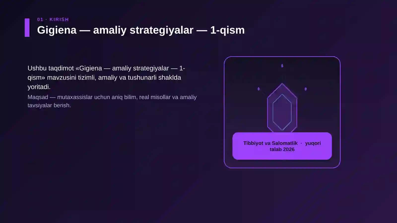Gigiena — amaliy strategiyalar — 1-qism 3