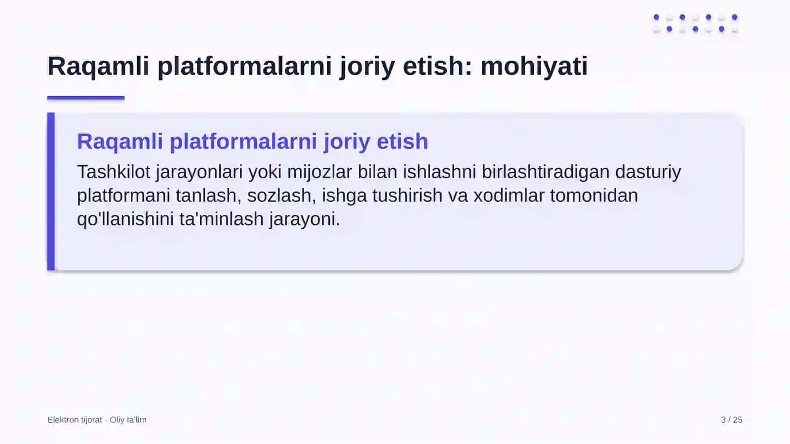 Yo'l xo'jaligida raqamli platformalarni joriy etish 3