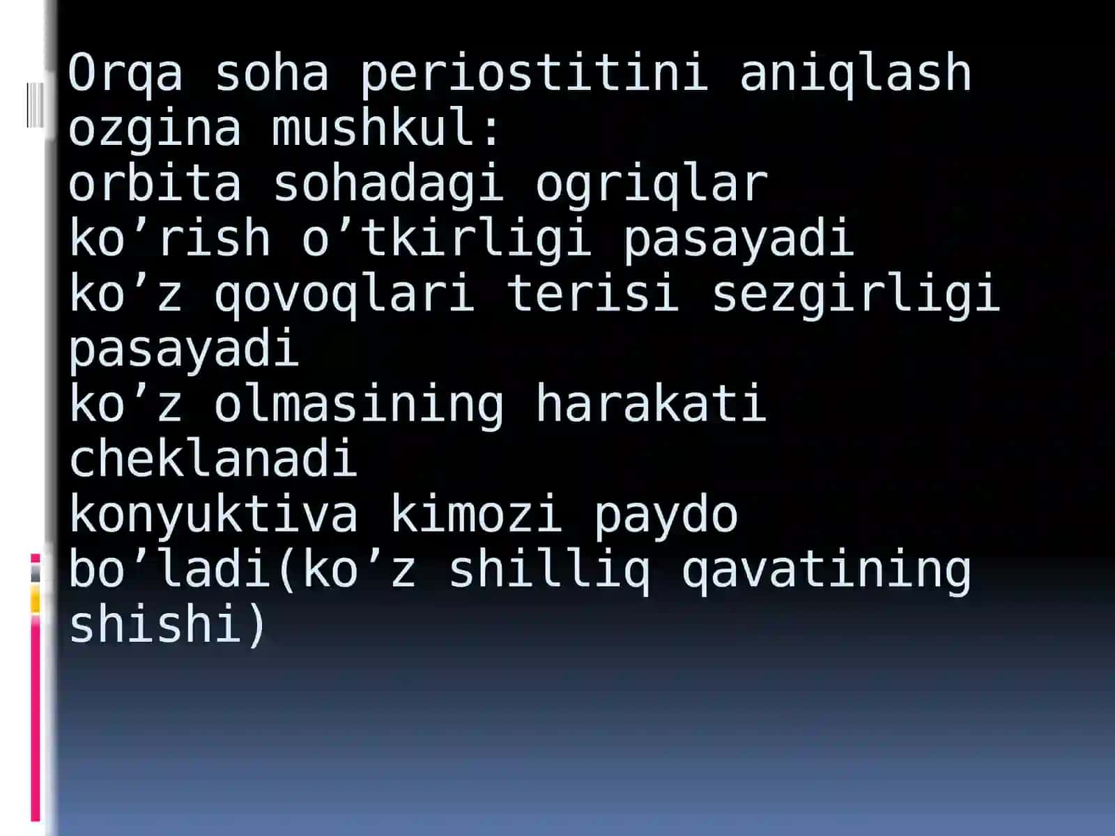 Ko’zorbitasining periostiti 3