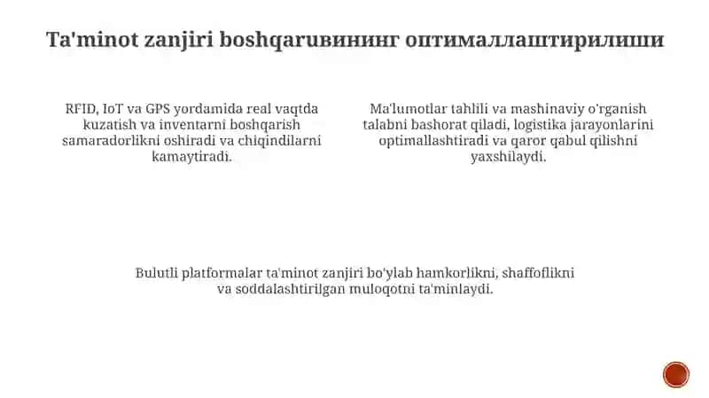 Axborot texnologiyalarining sanoat sohasida qo'llanilishi 3