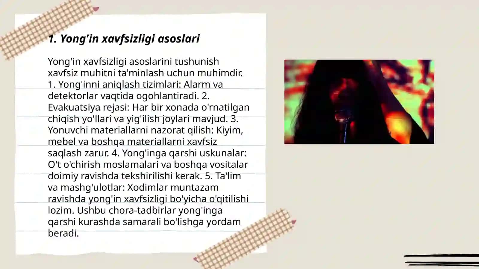 Yongʻin xavfsizligini fani kurs loyihasi 3