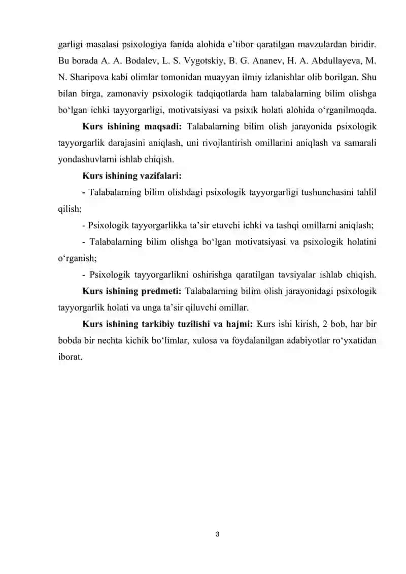Talabalarning bilim olishga psixologik tayyorgarligi muammosi 3