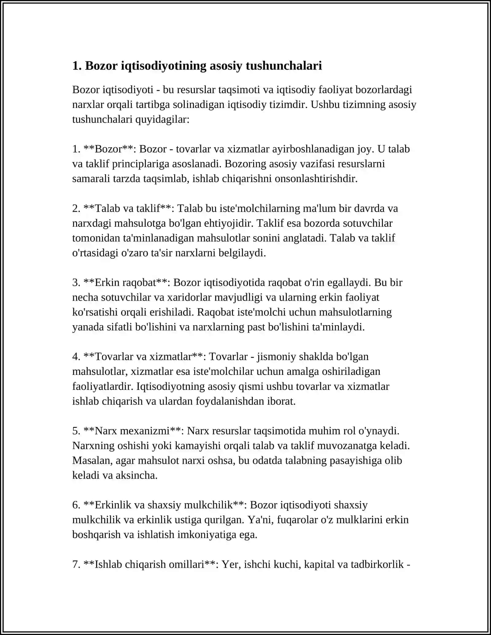 BOZOR IQTISODIYOTINING DAVRIY RIVOJLANISHI. ISHSIZLIK 3