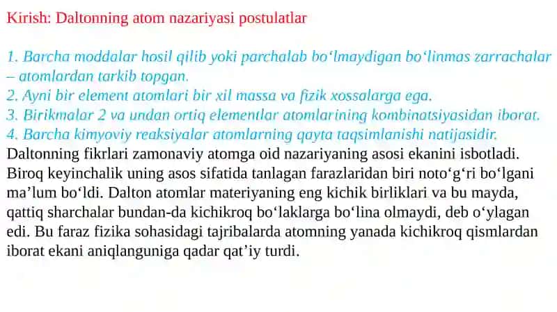 Atom va Yadro tuzilishi haqida 3