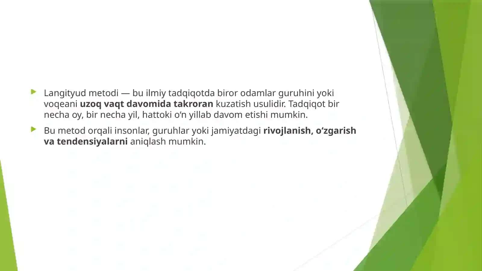 Langityud metodi orqali bolarivojlanish bosqichlari(R.Zazzobo’yicha) 3
