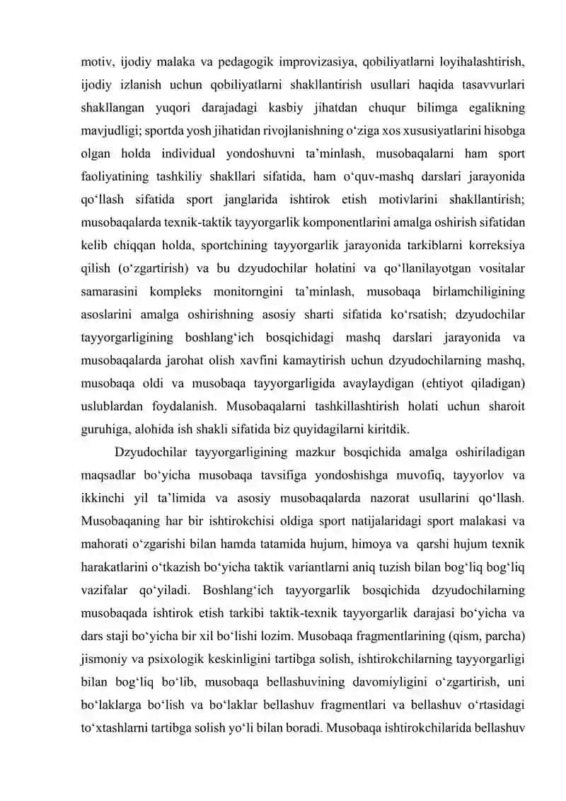Dzyudochilarning yillik tayyorgarligi siklida kuch tayyorgarligini oshirish 3