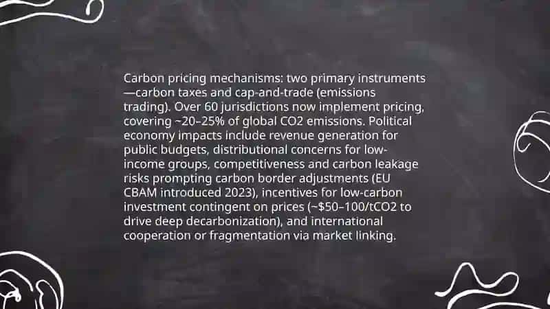 Carbon pricing mechanisms and their global political economy impacts 3