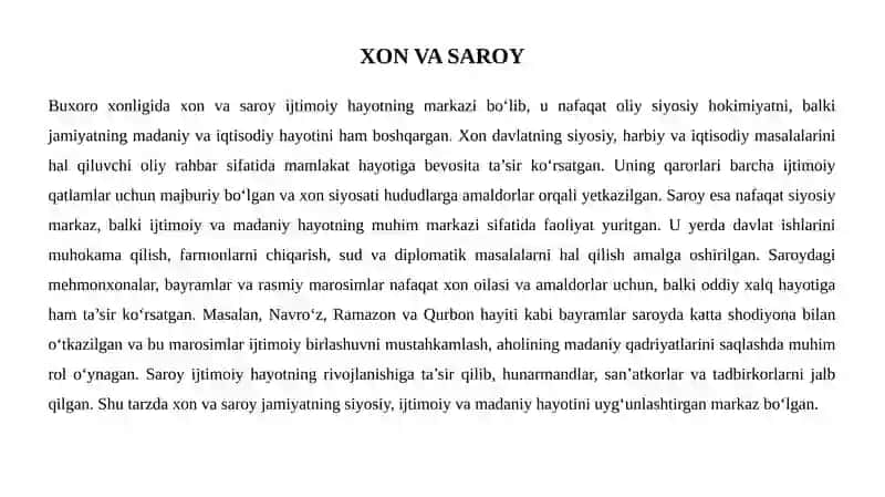 Buxoro Xonligida Ijtimoiy Hayot 3