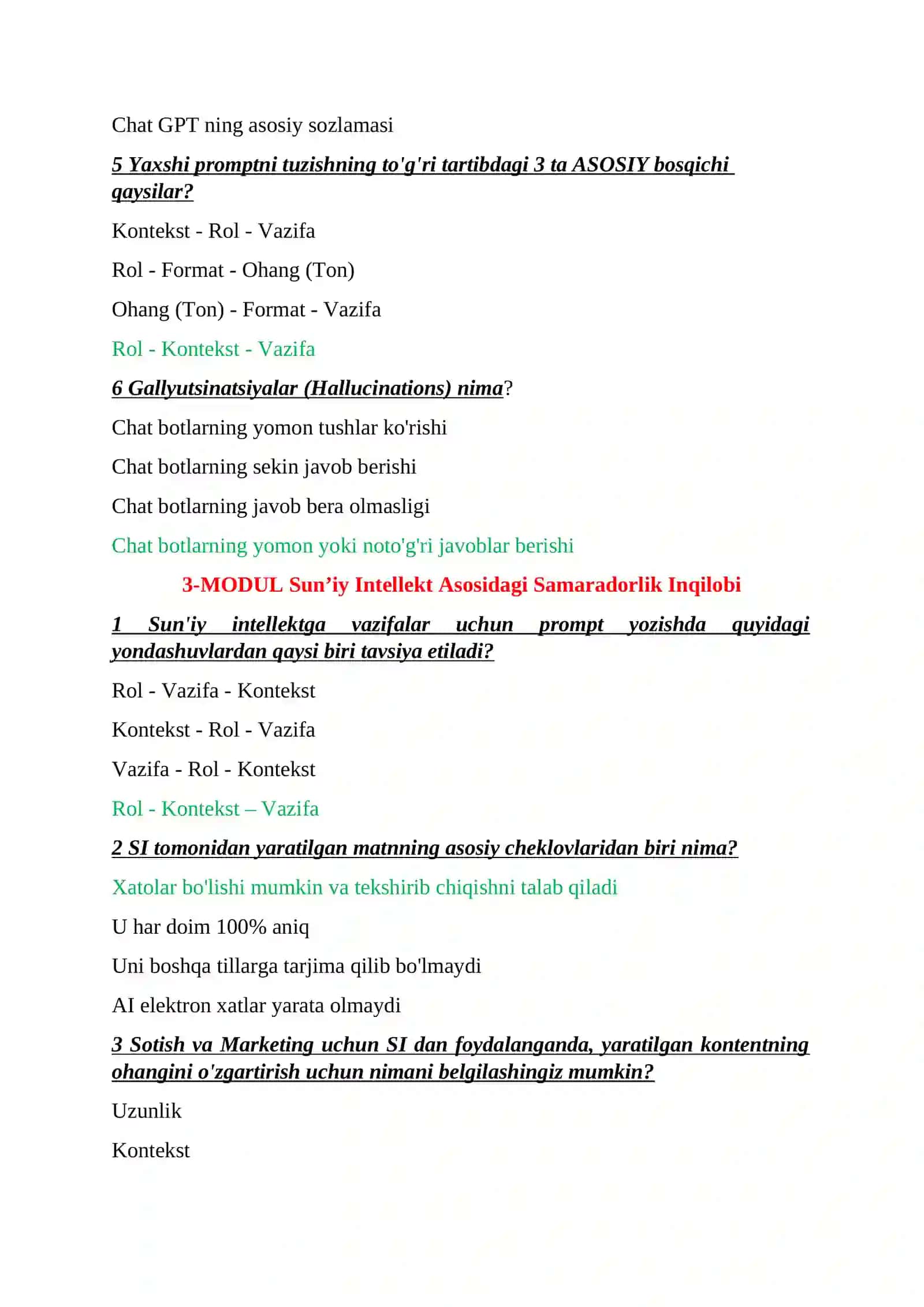 BESH MILLION SUN’IY INTELLEKT YETAKCHILARI 1-MODUL Sun’iy Intellekt Kuchini Kashf Etish 3