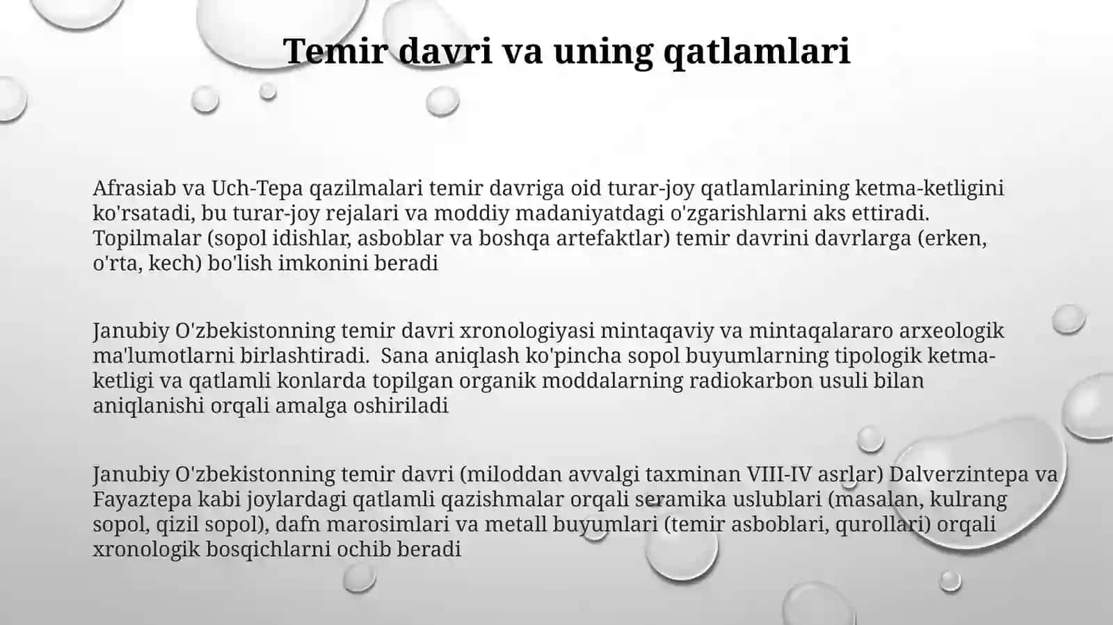 Janubiy Ozbekiston arxeologik obidalarining stratigrafiyasi va xronologiyasi 3