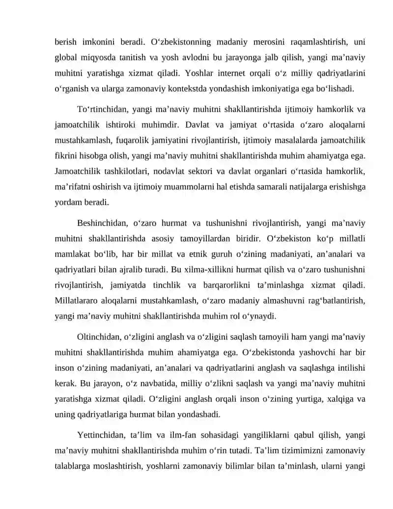 Oʻzbekistonda yangi manaviy muhit yaratish va maʼrifatni jamiyat konsepsiyasi 3