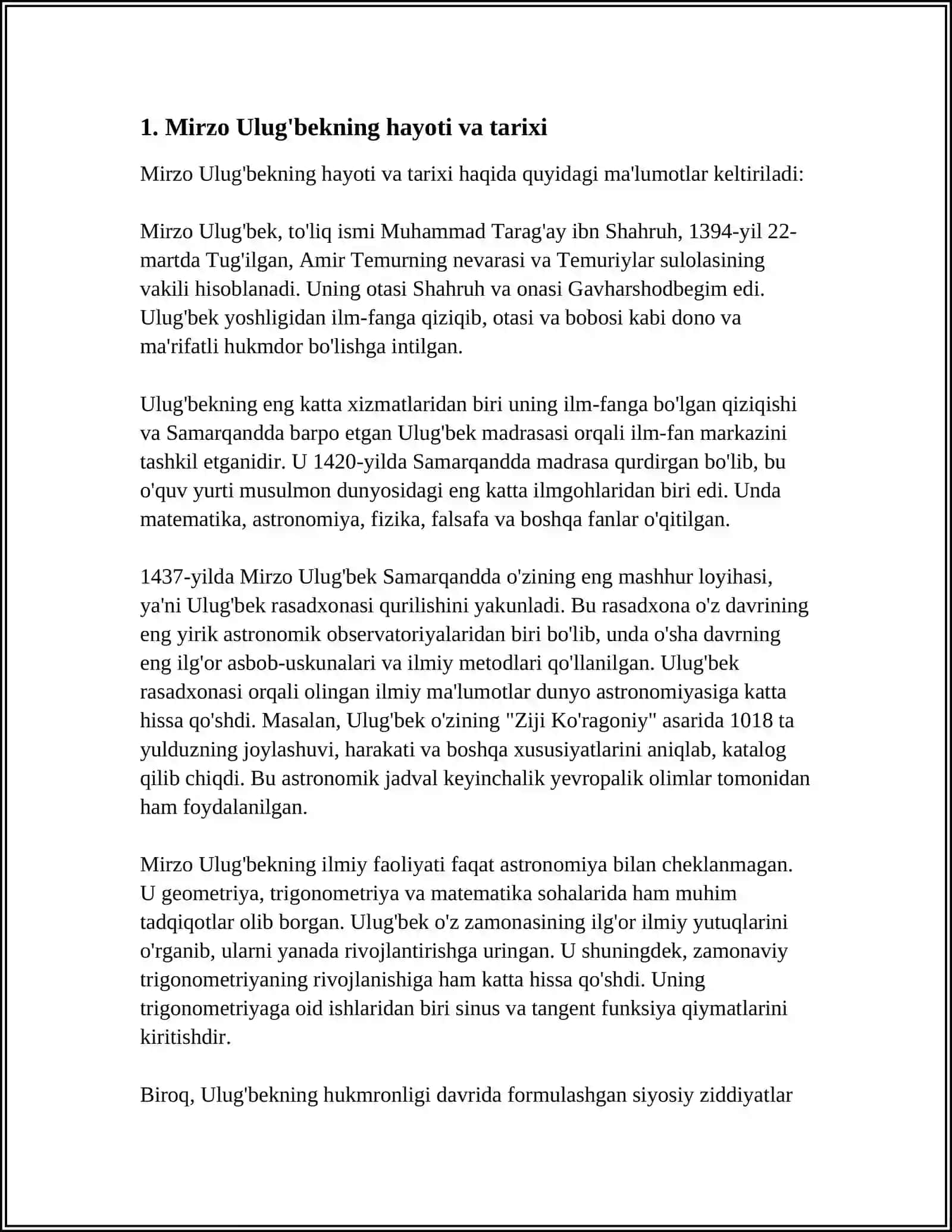 MIRZO ULUG'BEK-DAVLAT ARBOBI VA BUYUK OLIM 3