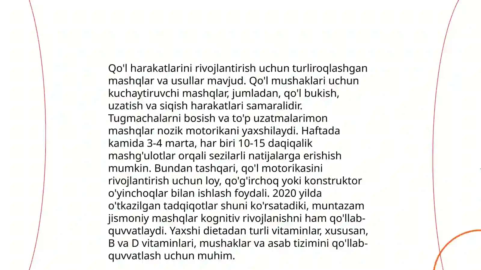 Qo'l Harakatlarini Rivojlantirish. Matbaa Yozuvi Shakllarini O'rgatish 3
