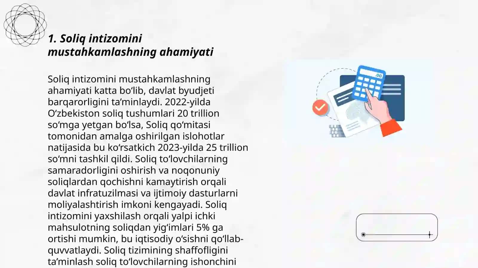 Soliq intizomini mustahkamlashning ahamiyati 3