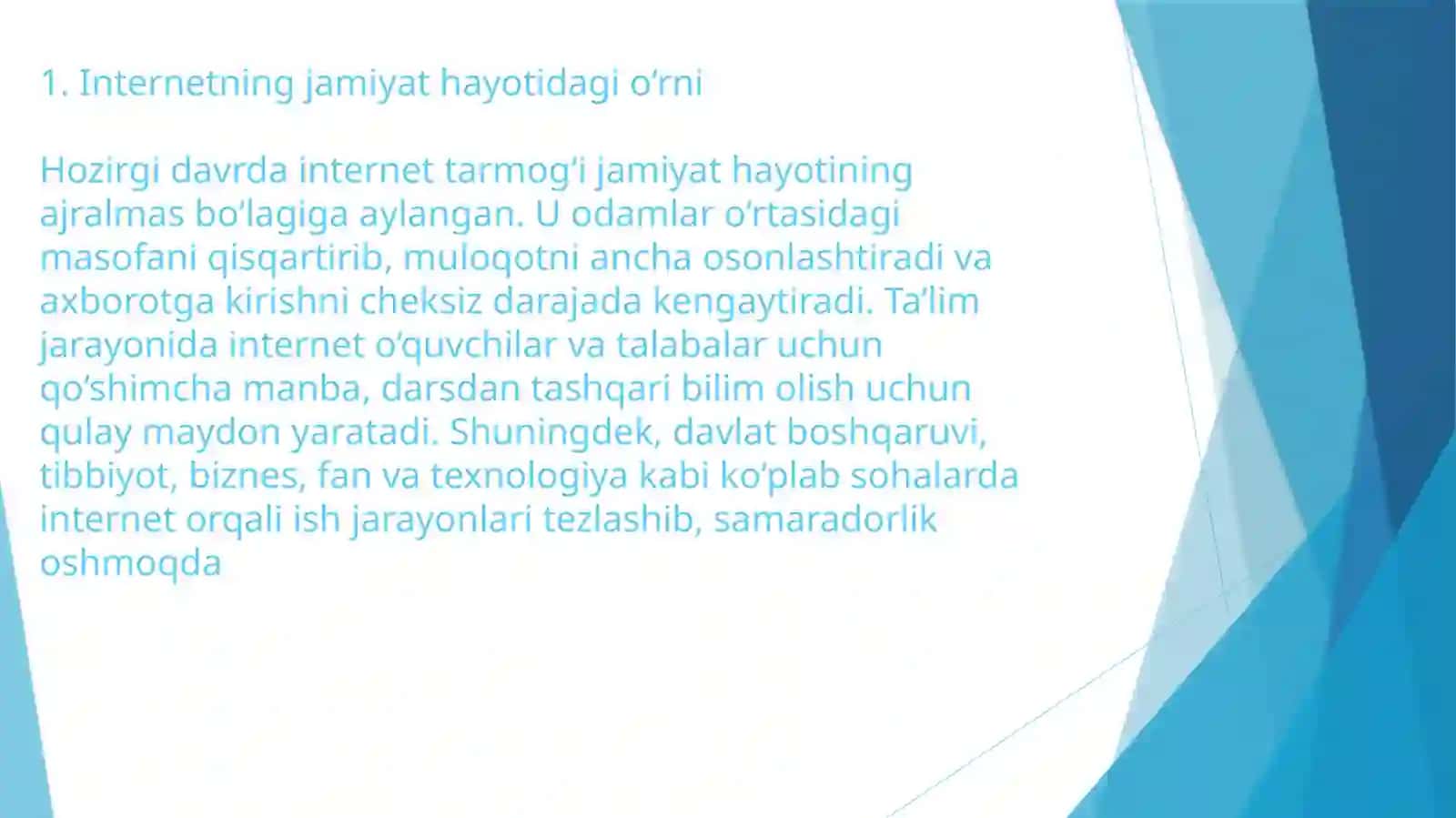 INTERNET TARMOG'I XIZMATLARI 3