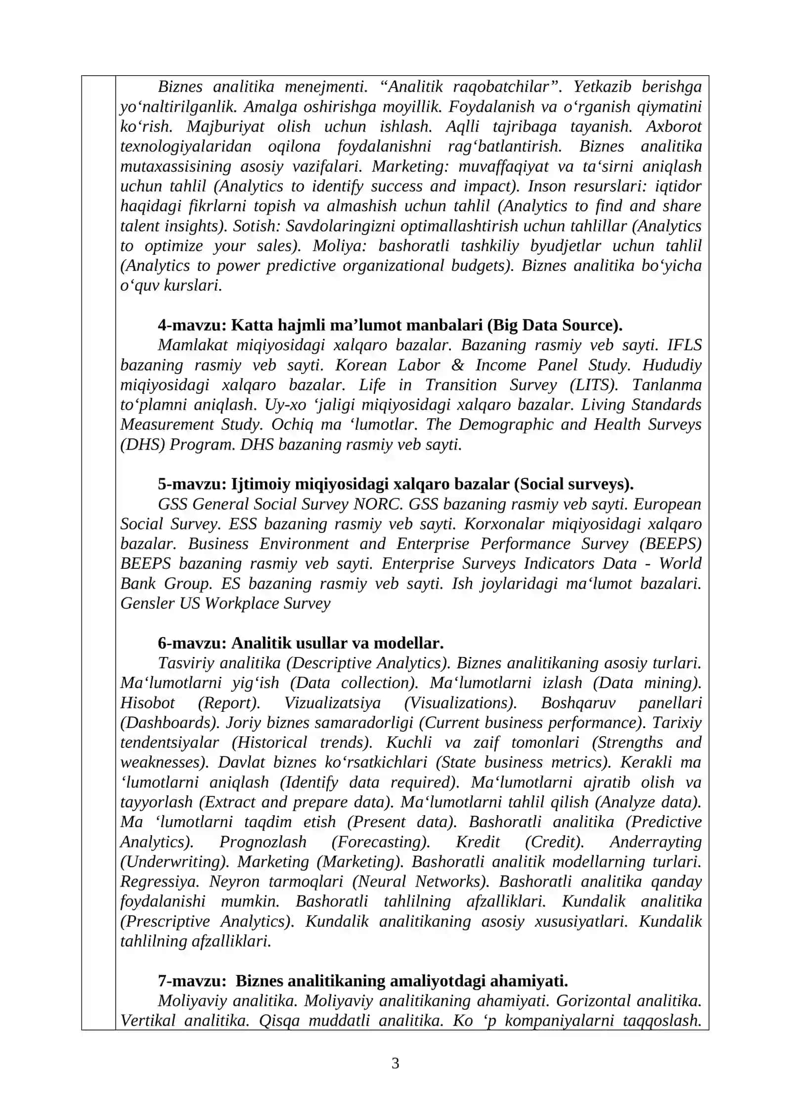 Biznes analitikasi 3
