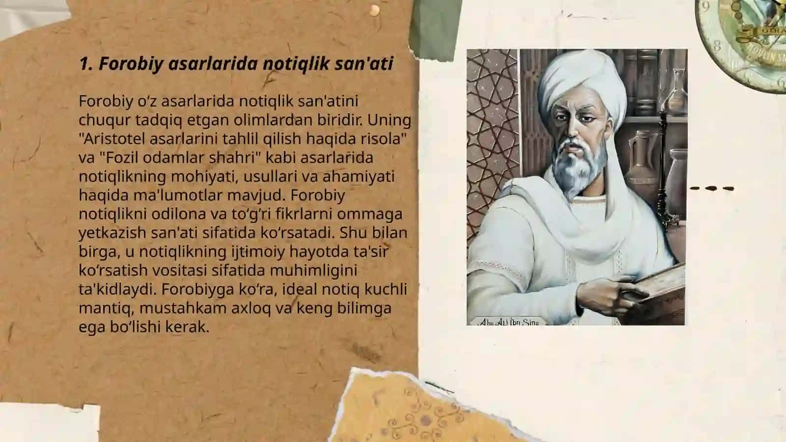 Farobiy, Beruniy, Ibn Sino, Kaykovus asarlarida notiqlikka munosabat 3