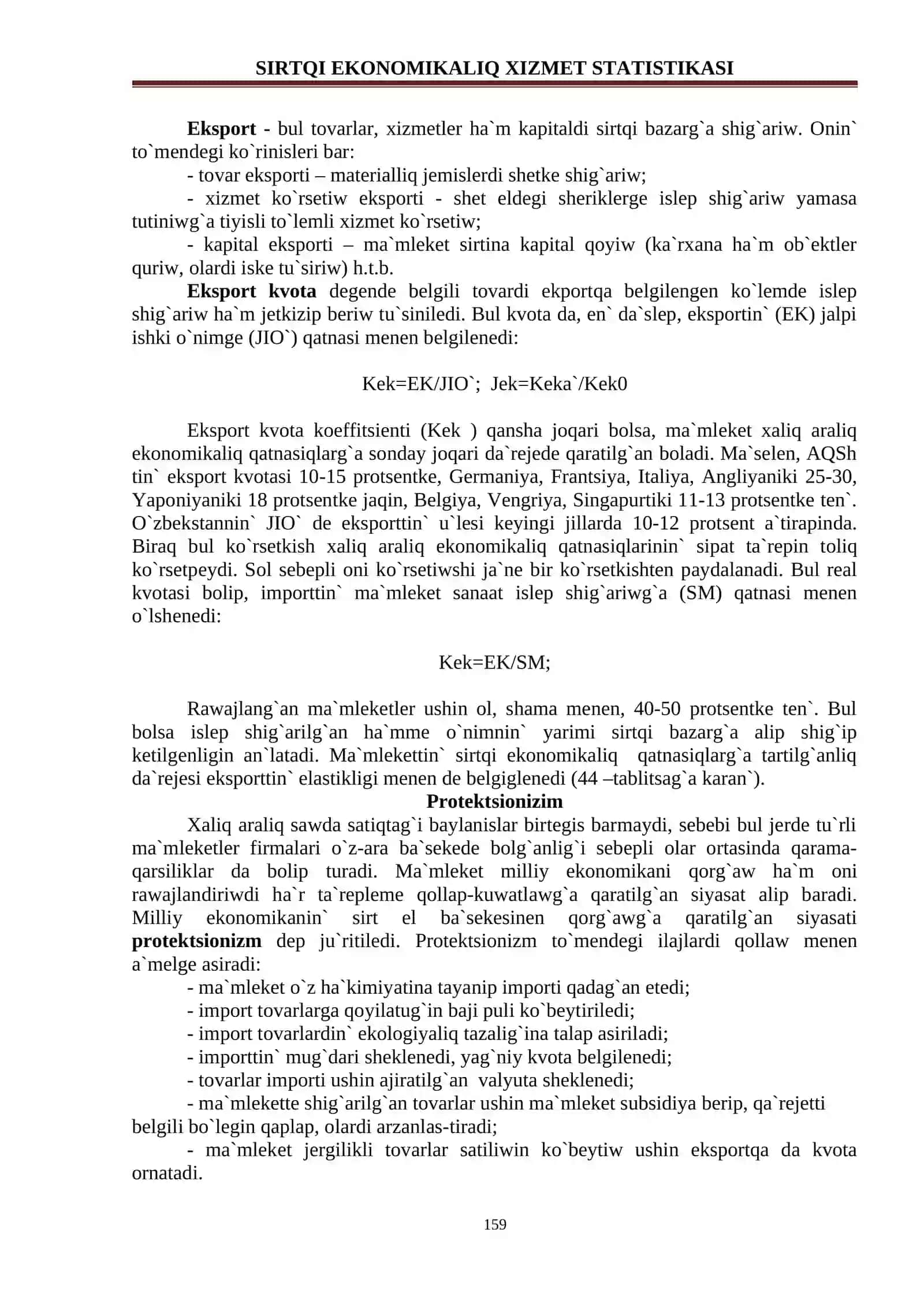 SIRTQI EKONOMIKALIQ XIZMET STATISTIKASI 3