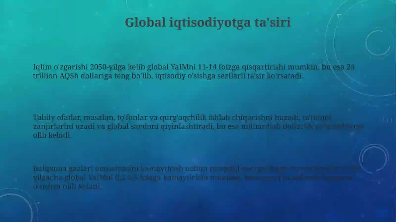 Iqlim o'zgarishi kimga qimmatga tushyapti 3