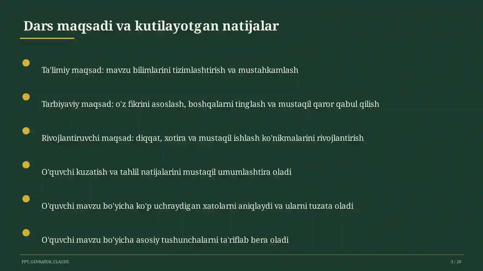 O'qituvchilarning Milliy sertifikatiga tayyorgarlik 3