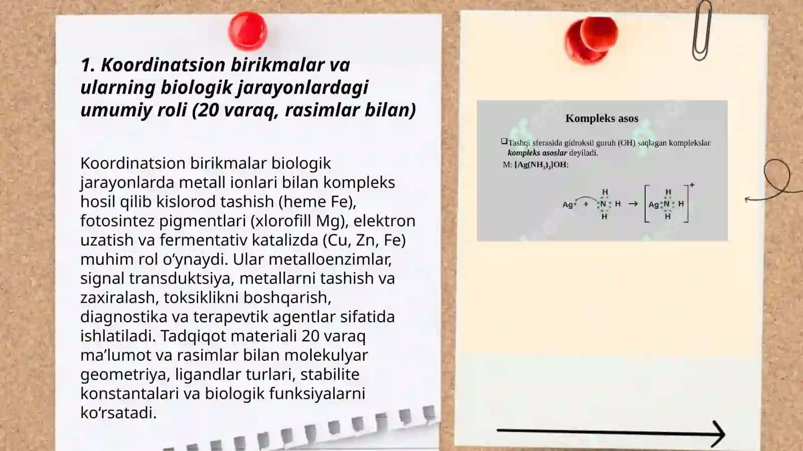 Koordinatsion birikmalarning biologik jarayonlaridagi roli 3