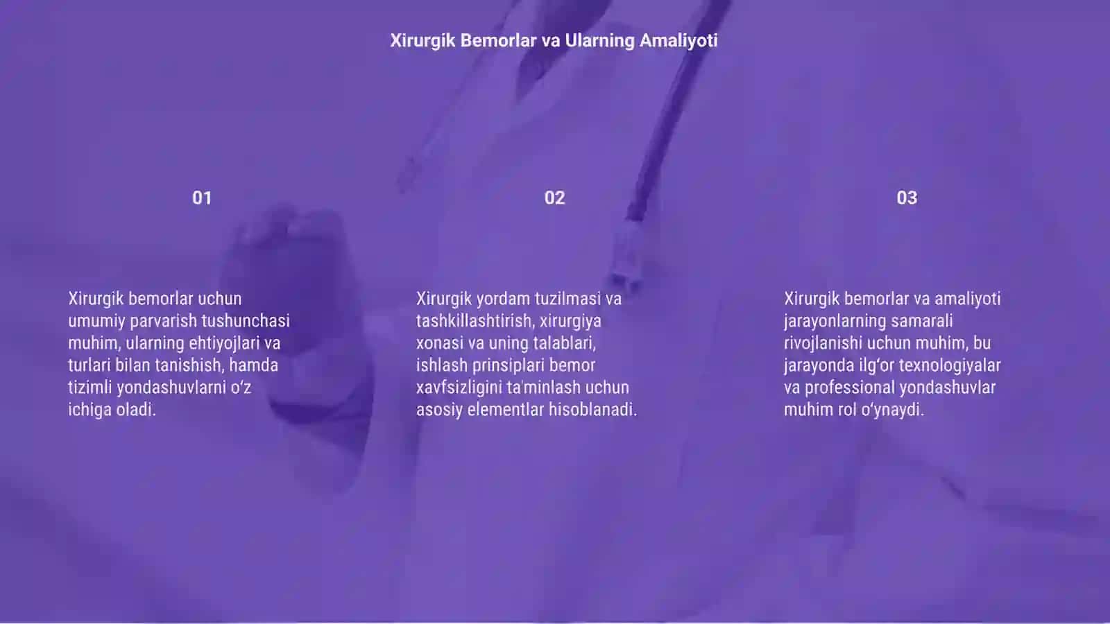 Xirurgik Bemorlar va Ularning Amaliyoti 3