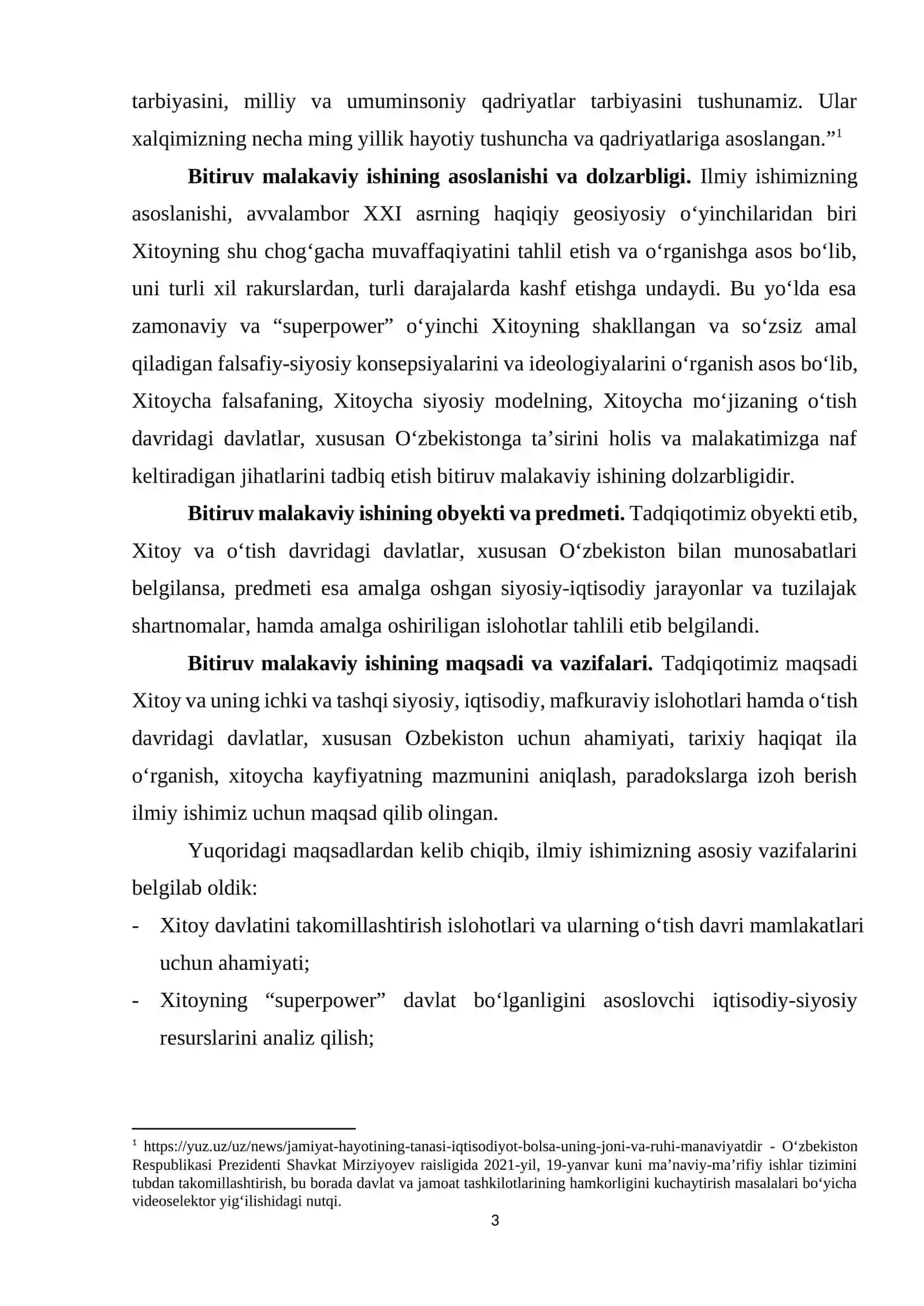 XITOY DAVLATINI TAKOMILLASHTIRISH ISLOHOTLARI VA ULARNING O‘TISH DAVRI MAMLAKATLARI UCHUN AHAMIYATI (XITOY VA O‘ZBEKISTON DAVLATLARI MISOLIDA) 3