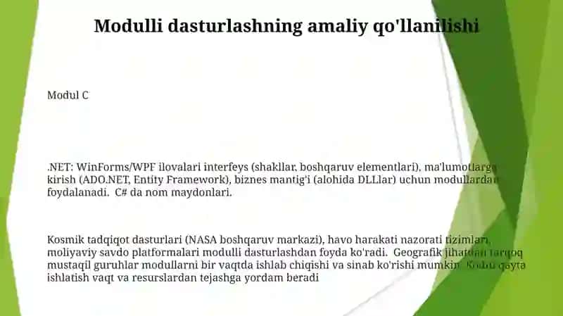 C#.NET Modulli Dasturlash 3