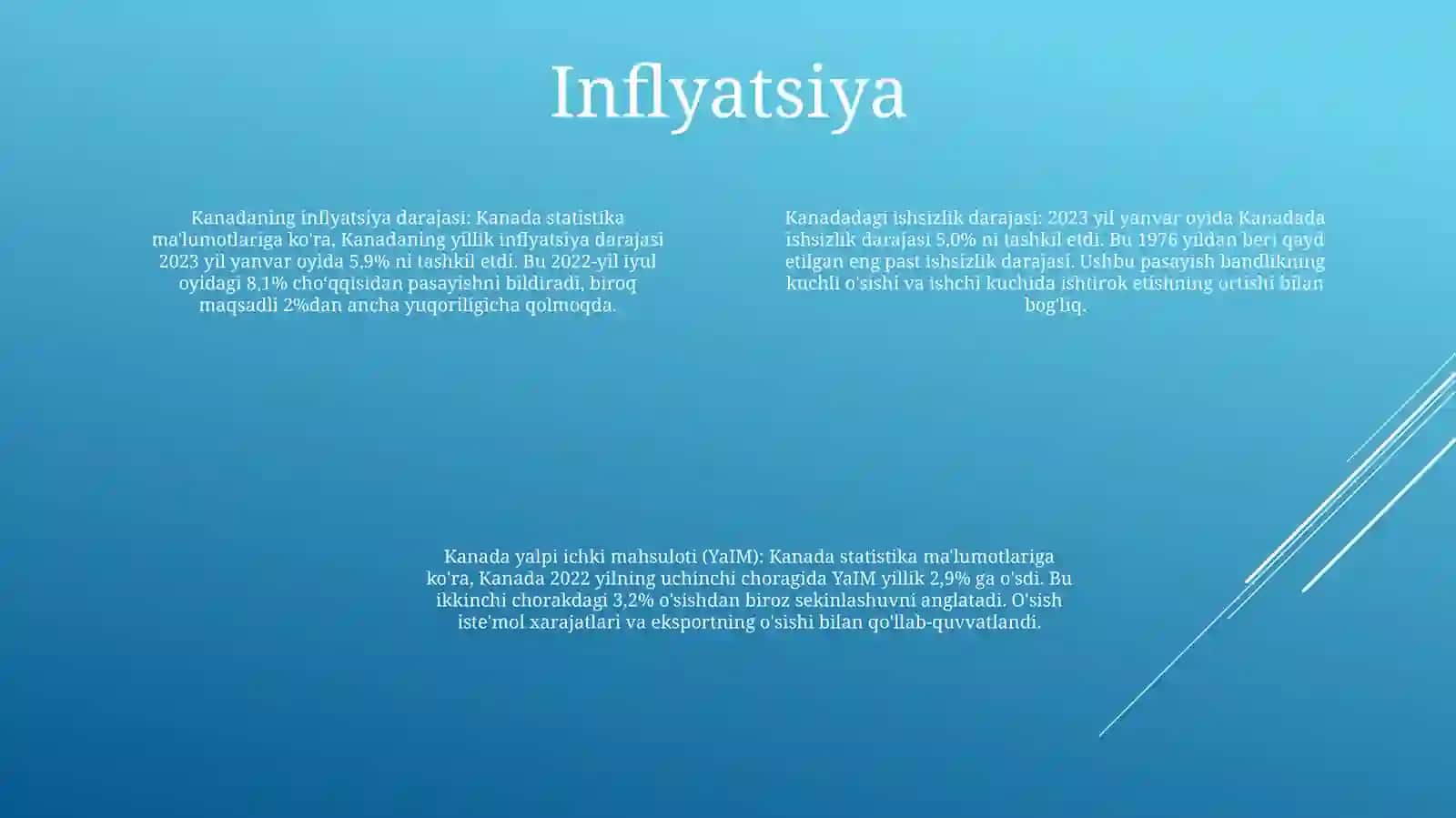 Kanada Makroiqtisodiyot KoʻRsatkichlari 3