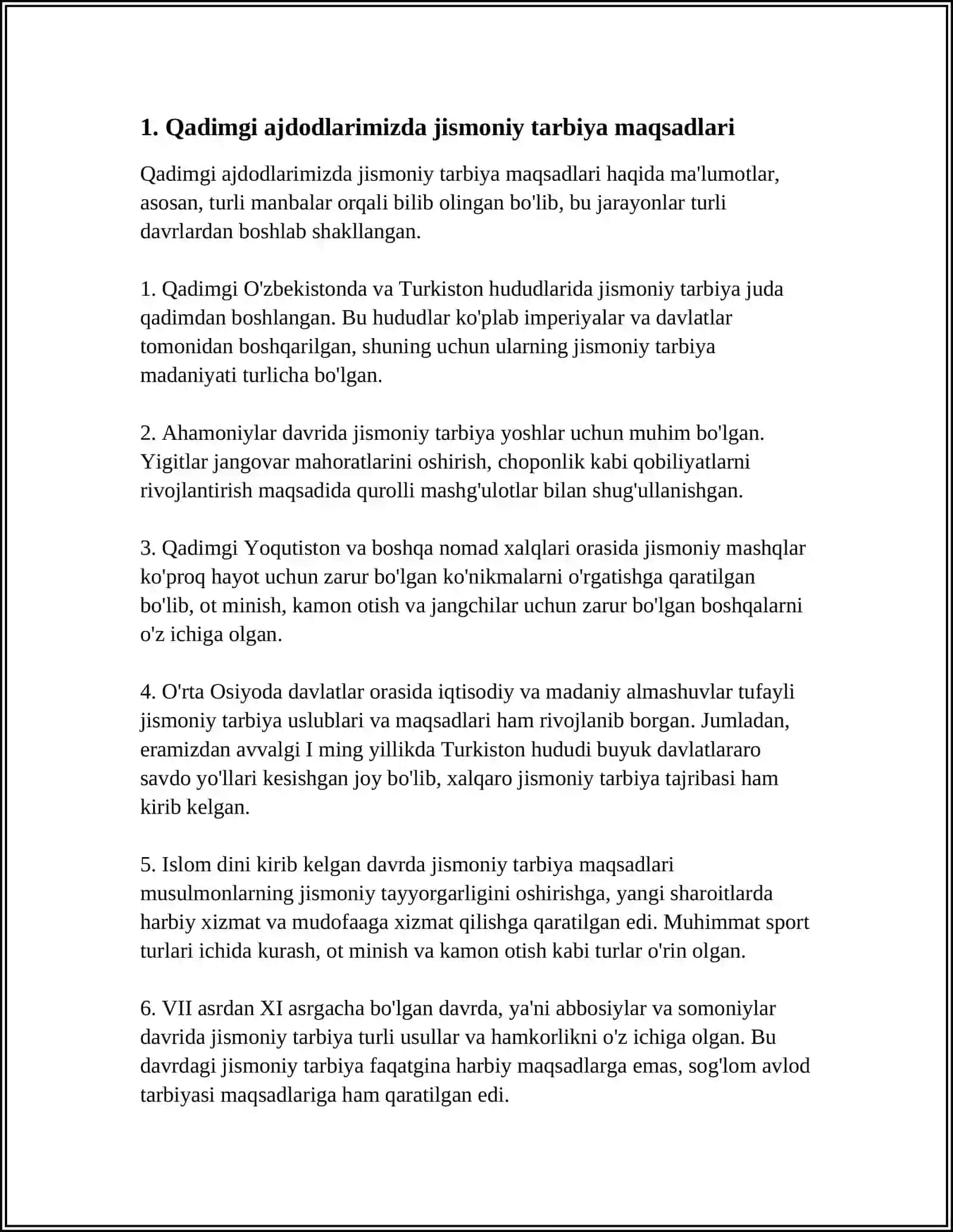 QADIMGI AJDODLARIMIZ DAVRIDA JISMONIY TARBIYA 3