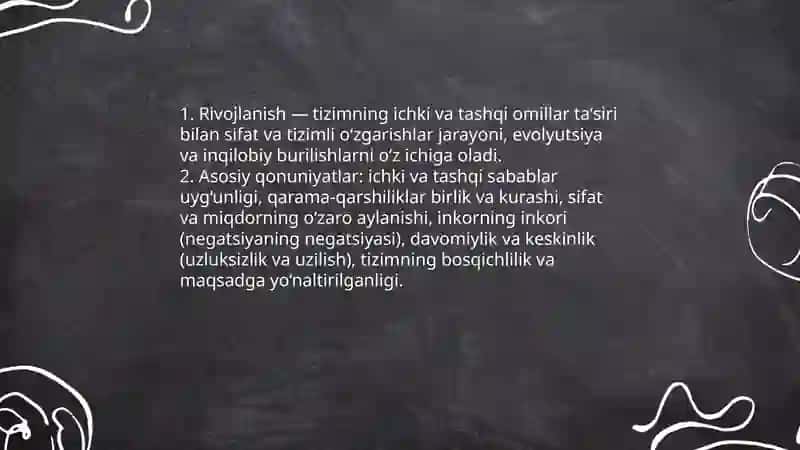 Rivojlanishning asosiy qonunlari 3
