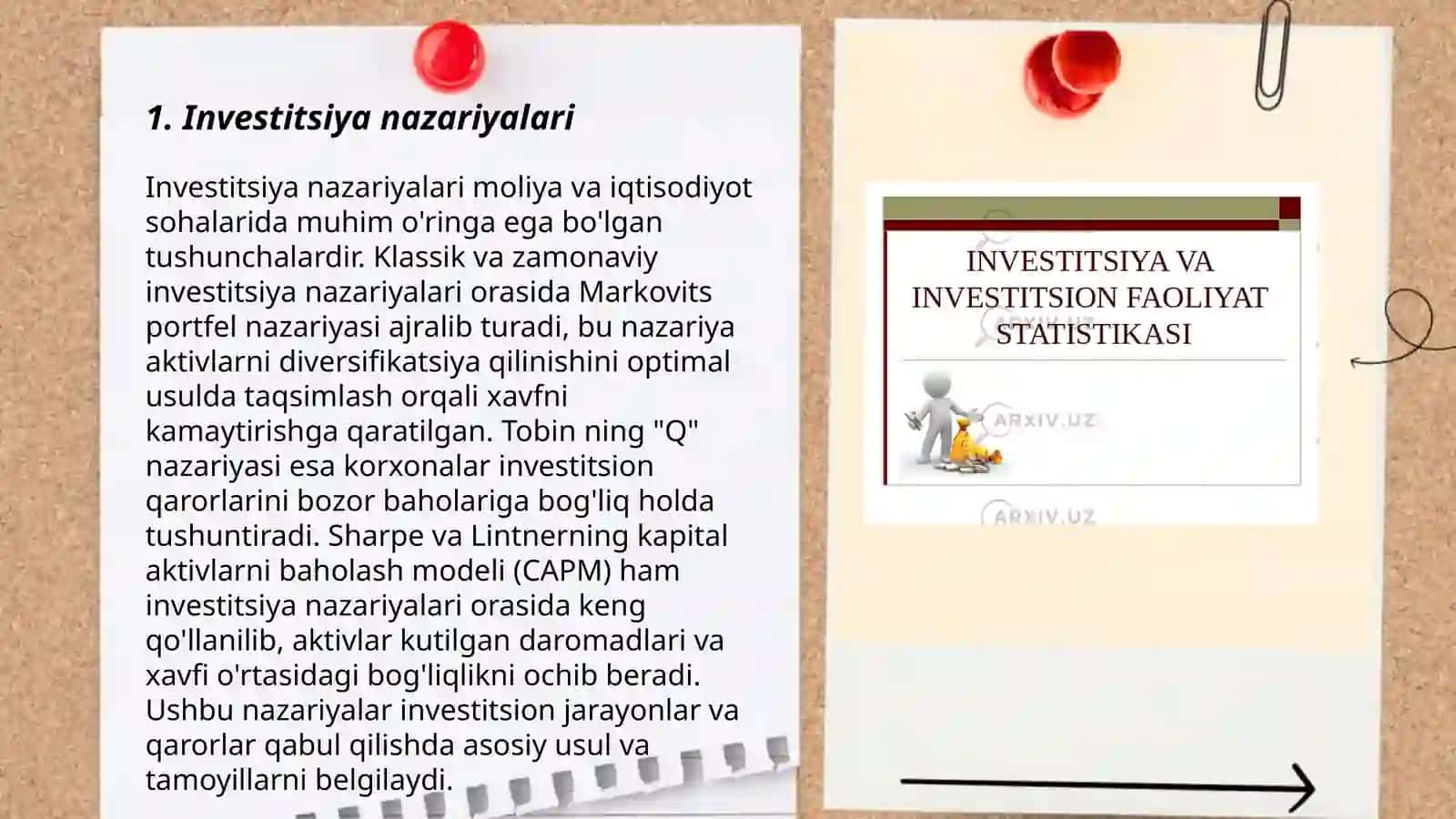 Investitsiya va portfel tahlili 3