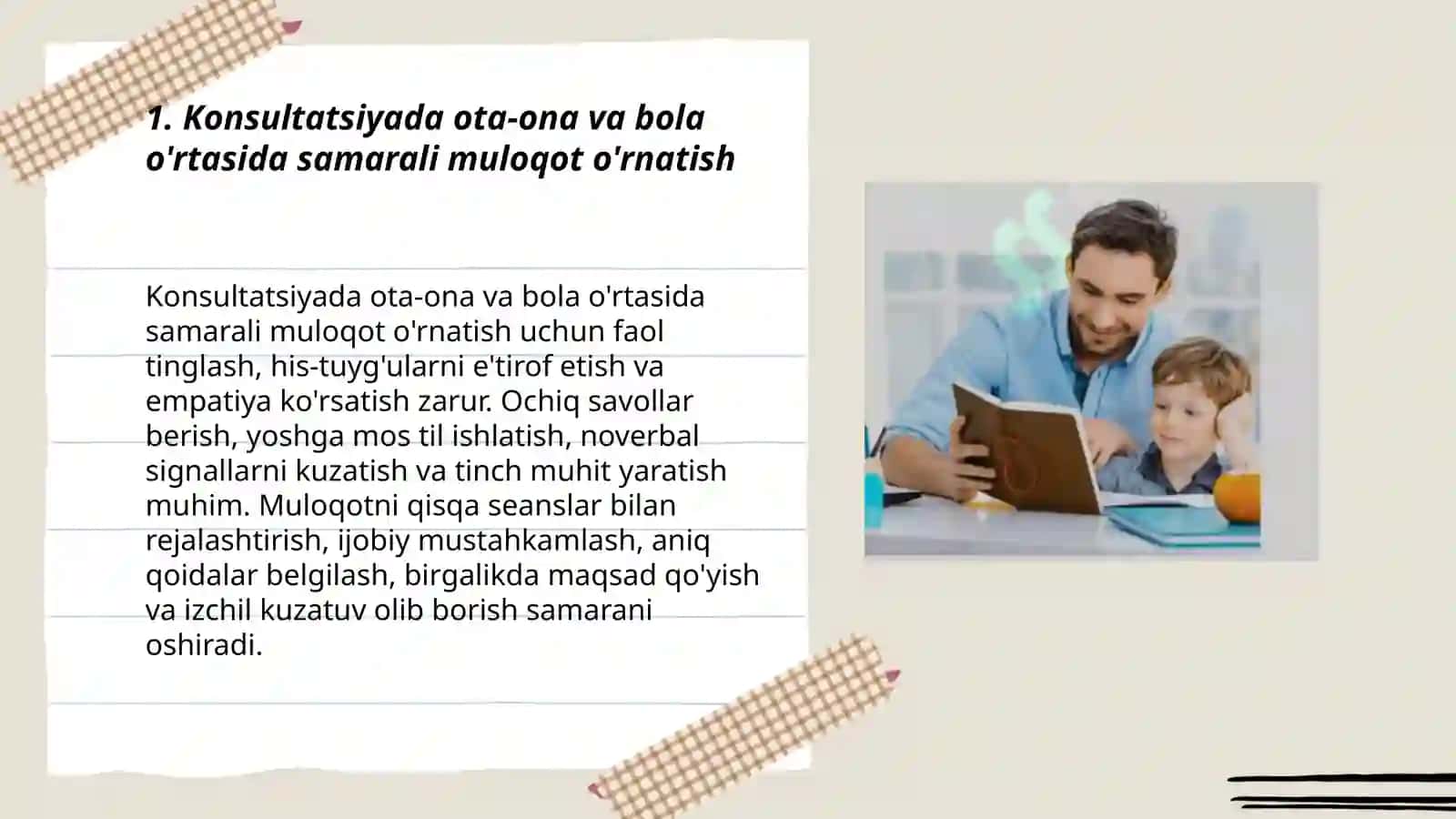 Konsultatsiyada bolalar va ota-onalar bilan ishlash 3