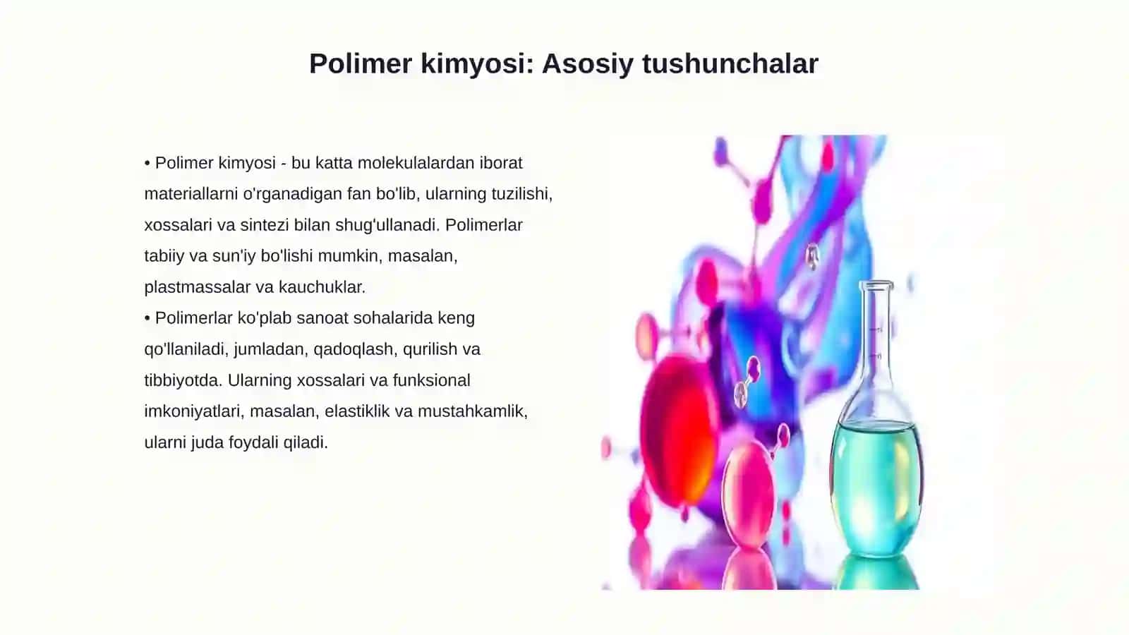 Polimer kimyosi fani va uning istiqbollari 3