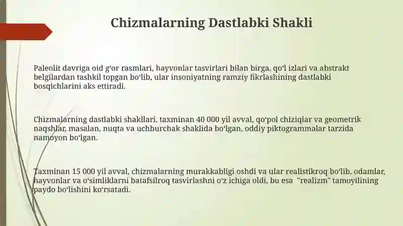 Chizish va yozishning turli shakllari 3