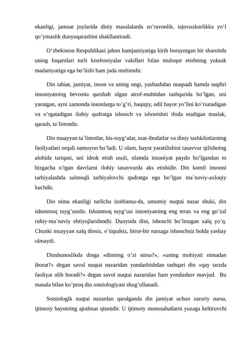 Din va dinshunoslik fan sifatida shakillanishi 3