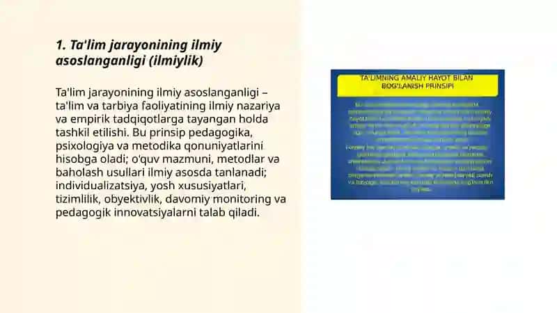 Ta'lim jarayonining ilmiy asoslanganligi 3