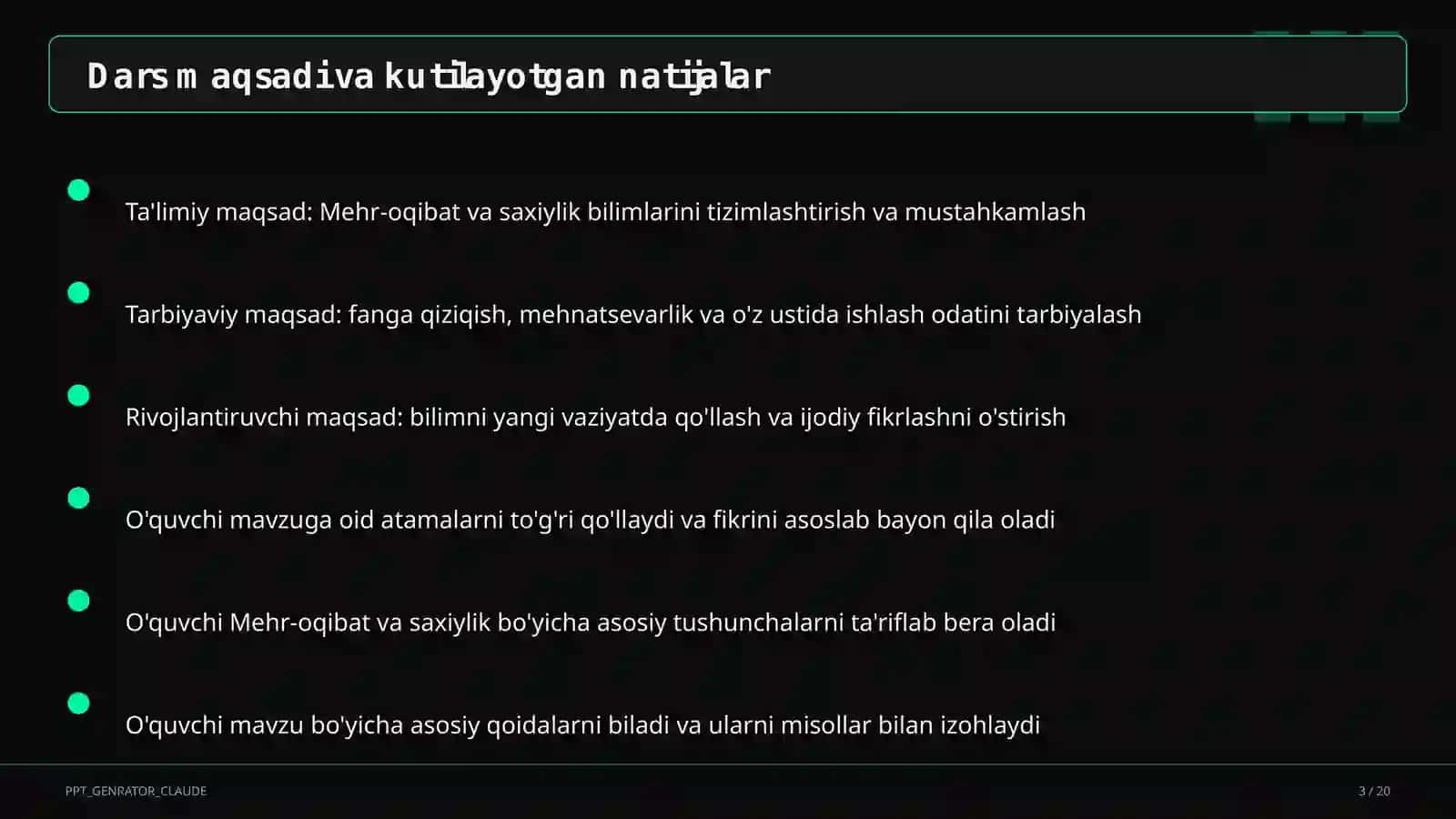 Mehr-oqibat va saxiylik (4-sinf) 3