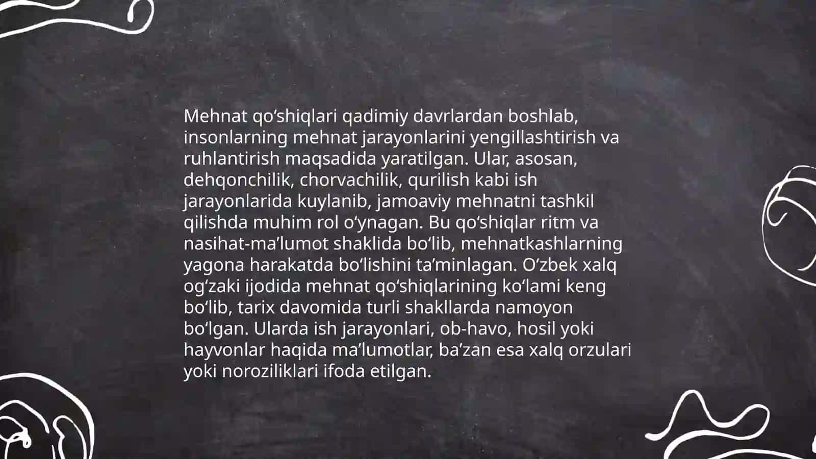 Mehnat qo‘shiqlari 3