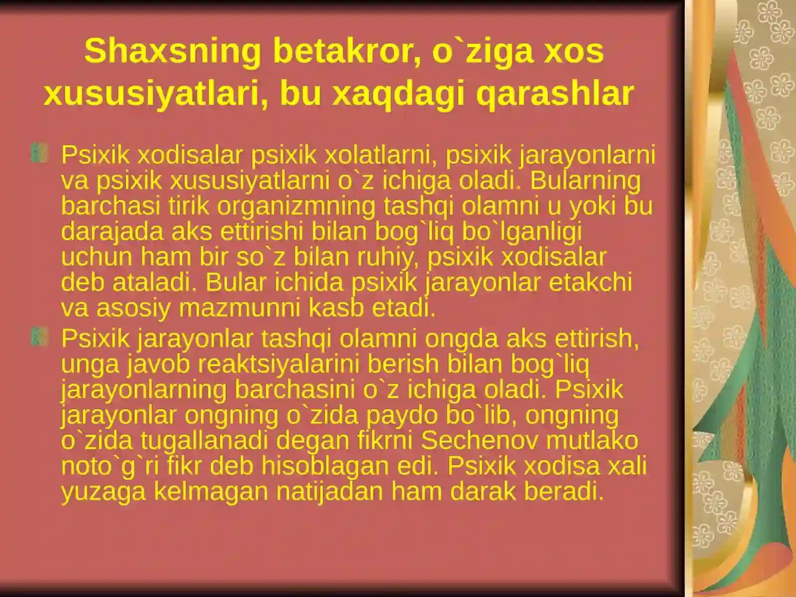 Shaxs rivojlanishining yosh va psixologik xususiyatlari 3