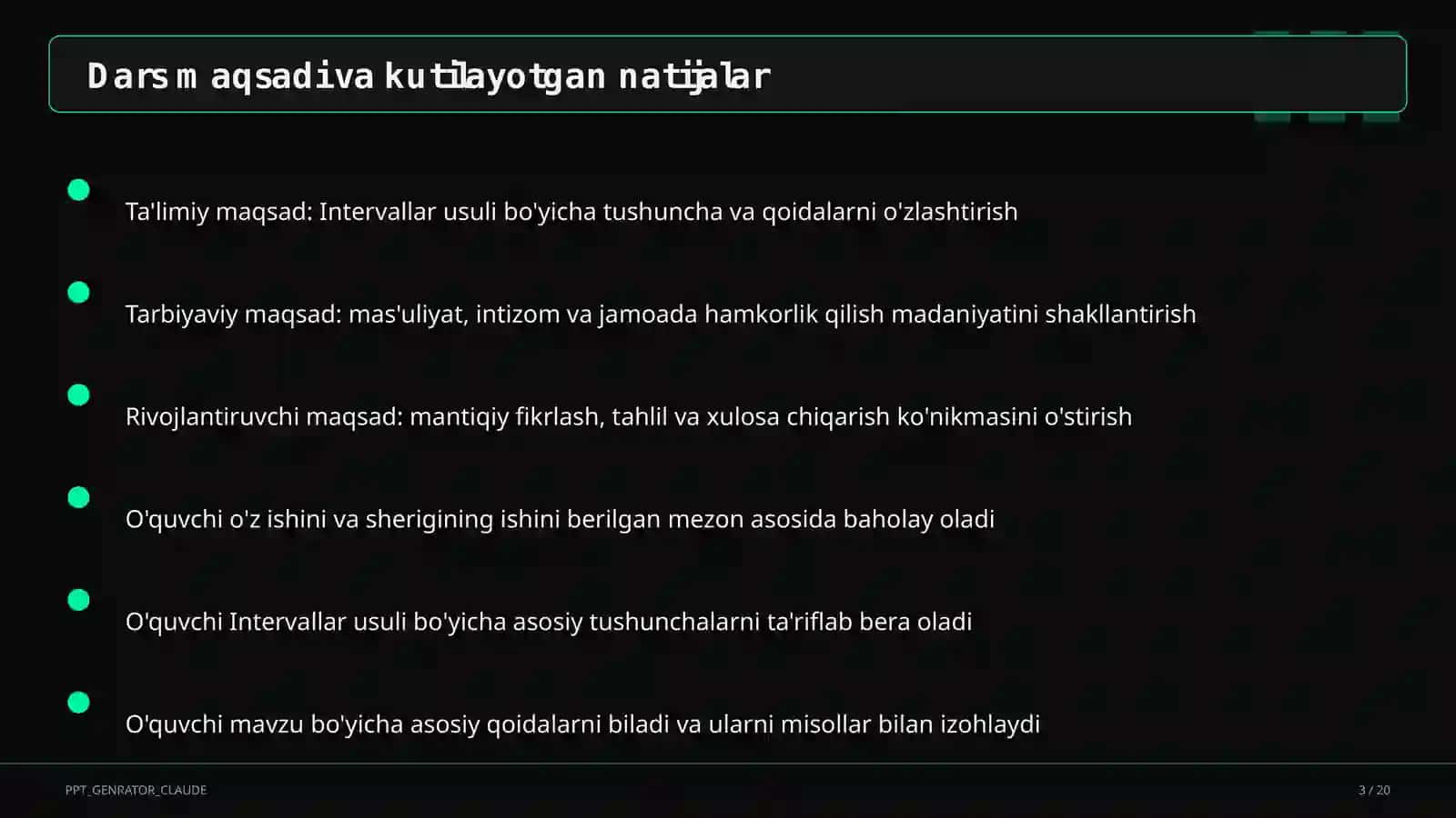 Intervallar usuli (9-sinf) 3