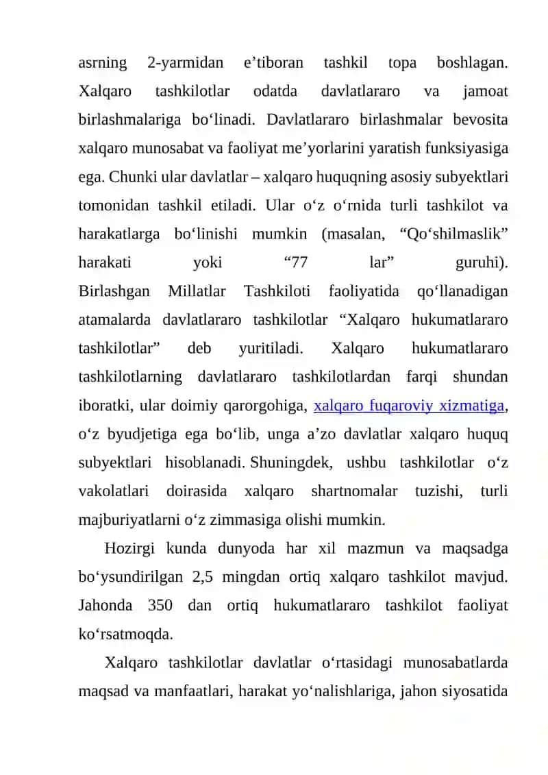O‘zbekistonning xalqaro tashkilotlar va xorijiy mamlakatlar bilan iqtisodiy-siyosiy aloqalarining o‘rnatilishiva rivojlanishi 3