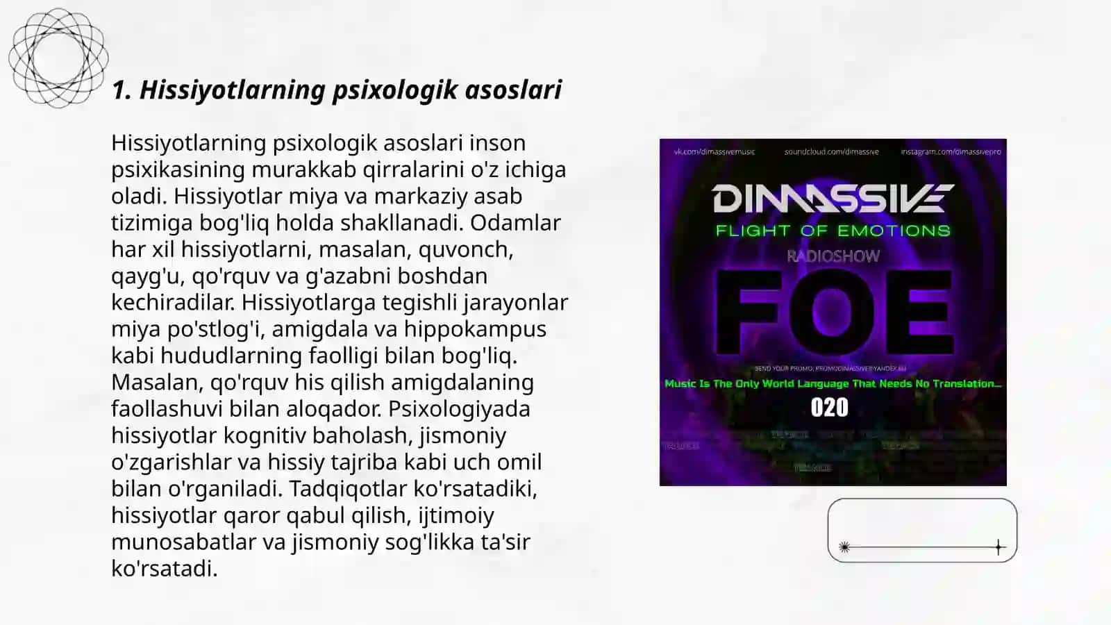 Hissiyotlarning psixologik asoslari 3