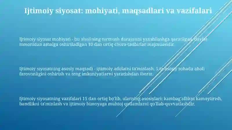 Ishtimoiy siyosat konsepsiyasi asosiy bosqichlari 3